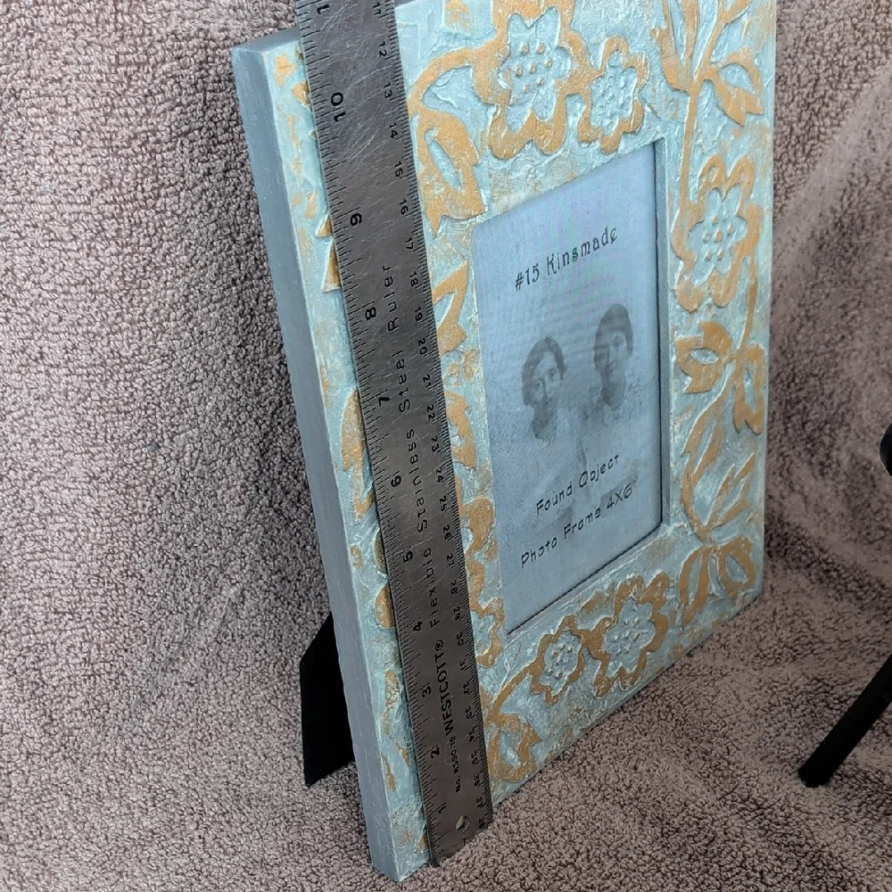 Burnes Of Boston Gold Floral Photo Frame 4x6 Vintage 2000